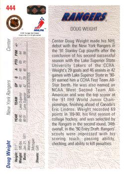 1991-92 Upper Deck #444 Doug Weight Back