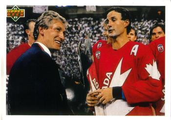 1991-92 Upper Deck #501 Canada Cup Checklist (Wayne Gretzky / Paul Coffey) Front