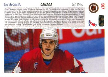 1991-92 Upper Deck #507 Luc Robitaille Back