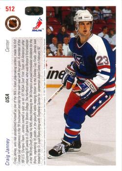 1991-92 Upper Deck #512 Craig Janney Back