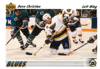 1991-92 Upper Deck #541 Dave Christian Front