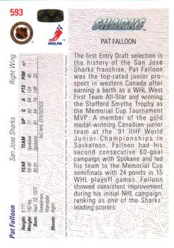 1991-92 Upper Deck #593 Pat Falloon Back