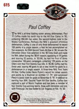 1991-92 Upper Deck #615 Paul Coffey Back