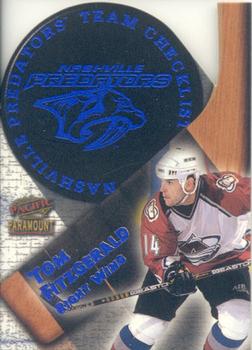 1998-99 Pacific Paramount - Team Checklists Die Cuts #14 Tom Fitzgerald Front