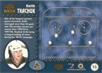 1998-99 Pacific Revolution - Chalk Talk Laser-Cuts #15 Keith Tkachuk Back