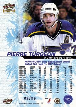 1998-99 Pacific Revolution - Ice Shadow #125 Pierre Turgeon Back