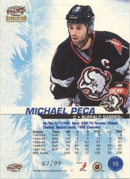 1998-99 Pacific Revolution - Ice Shadow #15 Michael Peca Back