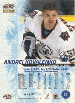 1998-99 Pacific Revolution - Ice Shadow #55 Andrei Kovalenko Back