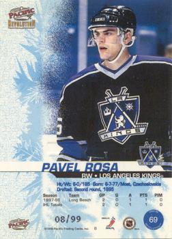 1998-99 Pacific Revolution - Ice Shadow #69 Pavel Rosa Back