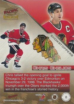 1998-99 Pacific Revolution - Showstoppers #8 Chris Chelios Back