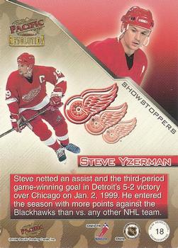 1998-99 Pacific Revolution - Showstoppers #18 Steve Yzerman Back