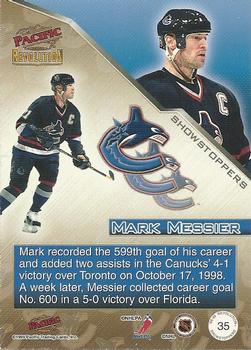 1998-99 Pacific Revolution - Showstoppers #35 Mark Messier Back