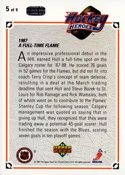 1991-92 Upper Deck - Hockey Heroes: Brett Hull #5 Brett Hull Back