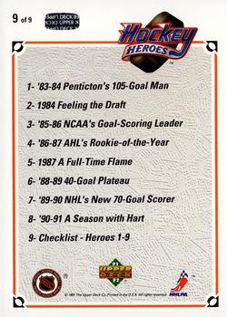 1991-92 Upper Deck - Hockey Heroes: Brett Hull #9 Brett Hull Back
