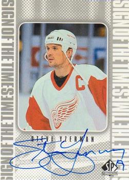 1998-99 SP Authentic - Sign of the Times #SY Steve Yzerman Front