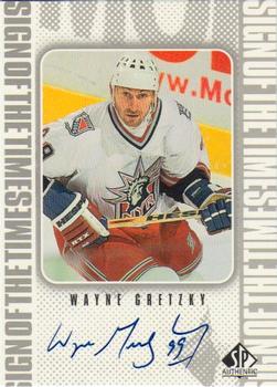 1998-99 SP Authentic - Sign of the Times #WG Wayne Gretzky Front