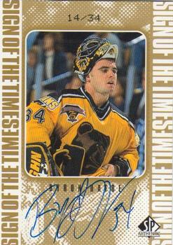 1998-99 SP Authentic - Sign of the Times Gold #BD Byron Dafoe Front