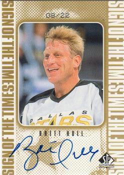 1998-99 SP Authentic - Sign of the Times Gold #BH Brett Hull Front