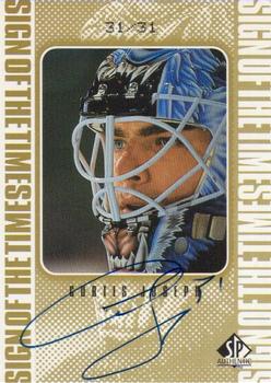 1998-99 SP Authentic - Sign of the Times Gold #CJ Curtis Joseph Front