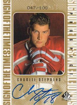 1998-99 SP Authentic - Sign of the Times Gold #CS Charlie Stephens Front