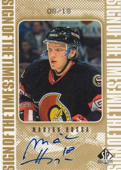 1998-99 SP Authentic - Sign of the Times Gold #MH Marian Hossa Front
