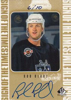 1998-99 SP Authentic - Sign of the Times Gold #RB Rob Blake Front