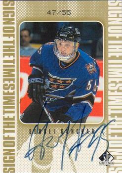 1998-99 SP Authentic - Sign of the Times Gold #SG Sergei Gonchar Front
