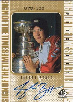 1998-99 SP Authentic - Sign of the Times Gold #TP Taylor Pyatt Front