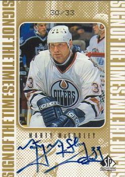 1998-99 SP Authentic - Sign of the Times Gold #MMC Marty McSorley Front