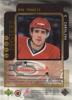 1998-99 SP Authentic - Stat Masters #S21 Ron Francis Back