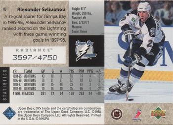 1998-99 SPx Finite - Radiance #80 Alexander Selivanov Back
