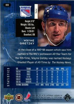 1998-99 SPx Top Prospects - Highlight Heroes #H18 Wayne Gretzky Back