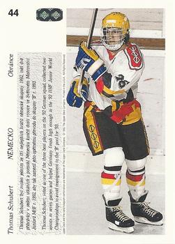 1991-92 Upper Deck Czech World Juniors #44 Thomas Schubert Back