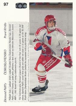 1991-92 Upper Deck Czech World Juniors #97 Zigmund Palffy Back