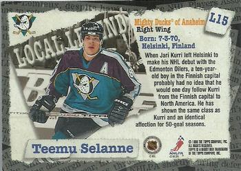 1998-99 Topps - Local Legends #L15 Teemu Selanne Back