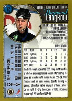 1998-99 Topps - O-Pee-Chee #72 Daymond Langkow Back