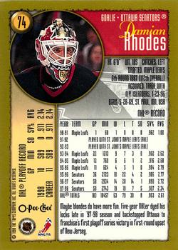 1998-99 Topps - O-Pee-Chee #74 Damian Rhodes Back
