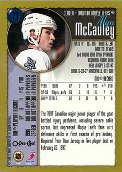 1998-99 Topps - O-Pee-Chee #79 Alyn McCauley Back