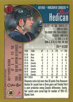 1998-99 Topps - O-Pee-Chee #81 Bret Hedican Back