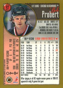 1998-99 Topps - O-Pee-Chee #97 Bob Probert Back