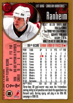 1998-99 Topps - O-Pee-Chee #102 Paul Ranheim Back