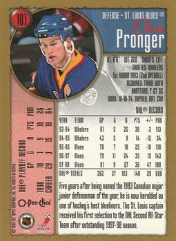 1998-99 Topps - O-Pee-Chee #181 Chris Pronger Back
