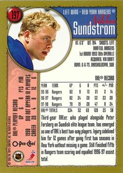 1998-99 Topps - O-Pee-Chee #197 Niklas Sundstrom Back