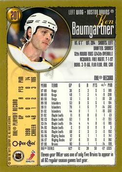 1998-99 Topps - O-Pee-Chee #201 Ken Baumgartner Back