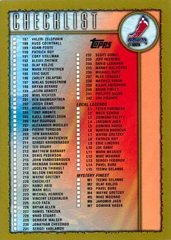 1998-99 Topps - O-Pee-Chee #220 Checklist: 187-242 and Inserts Front