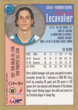 1998-99 Topps - O-Pee-Chee #224 Vincent Lecavalier Back