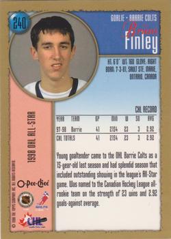 1998-99 Topps - O-Pee-Chee #240 Brian Finley Back