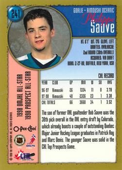 1998-99 Topps - O-Pee-Chee #241 Philippe Sauve Back