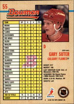 1992-93 Bowman #55 Gary Suter Back