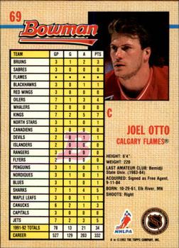 1992-93 Bowman #69 Joel Otto Back